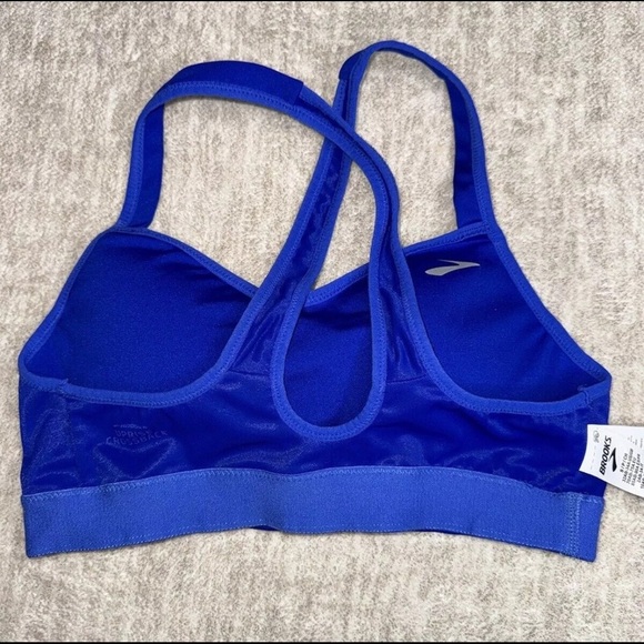 Brooks Running Uprise Crossback Sports bra Size Small Royal Blue Racerback - Picture 8 of 10
